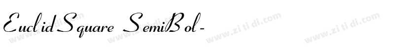 EuclidSquare SemiBol字体转换